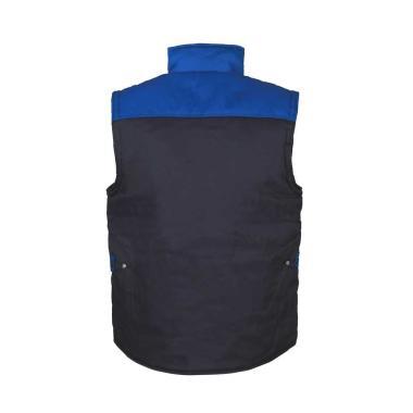 TOP VEST THUNDER bélelt mellény, 80% poliészter, 20% pamut, multifunkciós zsebek, sötétkék, 4XL