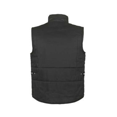 TOP VEST BASIC bélelt mellény, 80% poliészter, 20% pamut, multifunkciós zsebek, fekete, L