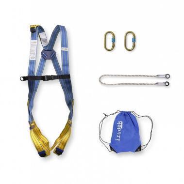 Heveder szett Irudek Dolomitas Light 1 plus + 981 karabiner 10150 statikus kötél, kék/sárga, universal